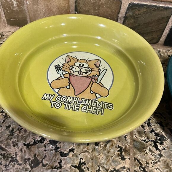 Vintagee My Compliments To The Chef Cat Dishes - Picture 14 of 16